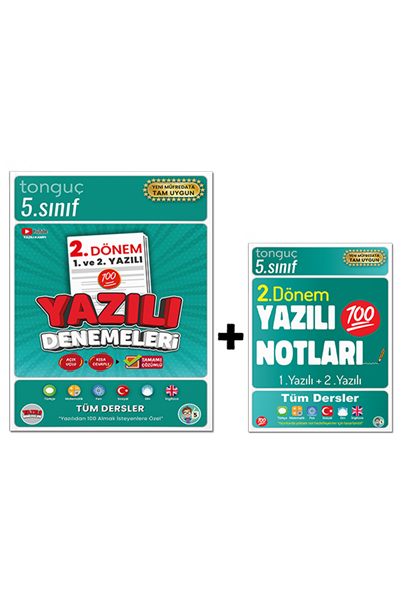 Tonguç 5. Sınıf 2. Dönem Süper İkili Yazılı Seti (Şubat-Haziran Dönemi)