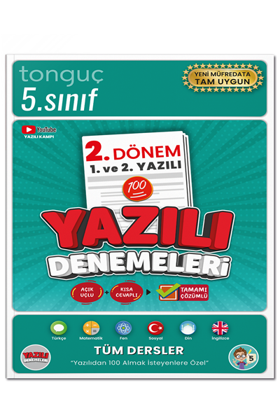 Tonguç 5. Sınıf Yazılı Denemeleri 2. Dönem 1 ve 2. Yazılı (Şubat-Haziran Dönemi)