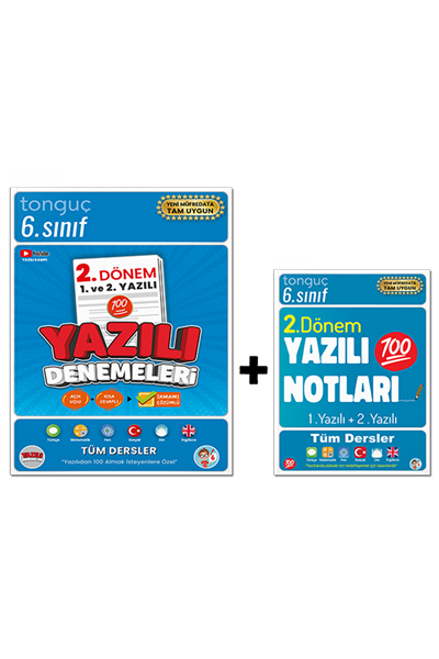 Tonguç 6. Sınıf 2. Dönem Süper İkili Yazılı Seti (Şubat-Haziran Dönemi)