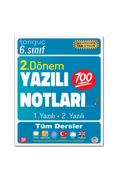 Tonguç 6. Sınıf Yazılı Notları 2. Dönem 1 ve 2. Yazılı (Şubat-Haziran Dönemi)