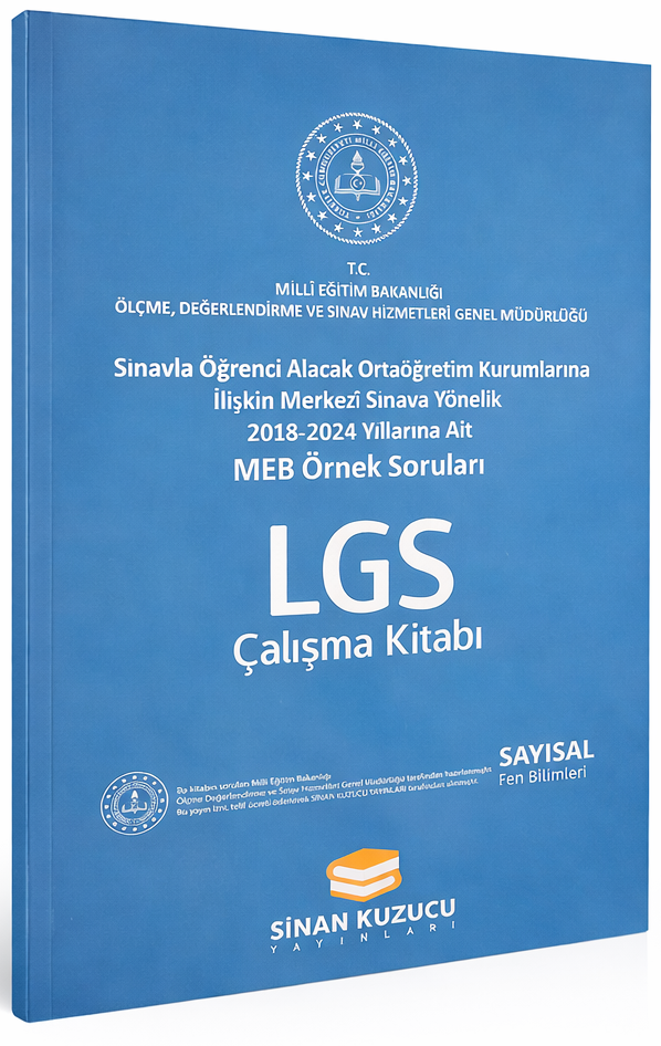 2025 MEB Örnek Soruları Sayısal Çalışma Kitabı Fen Bilimleri Sinan Kuzucu Yayınları